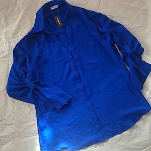 Slim Convertible Sleeve Blouse